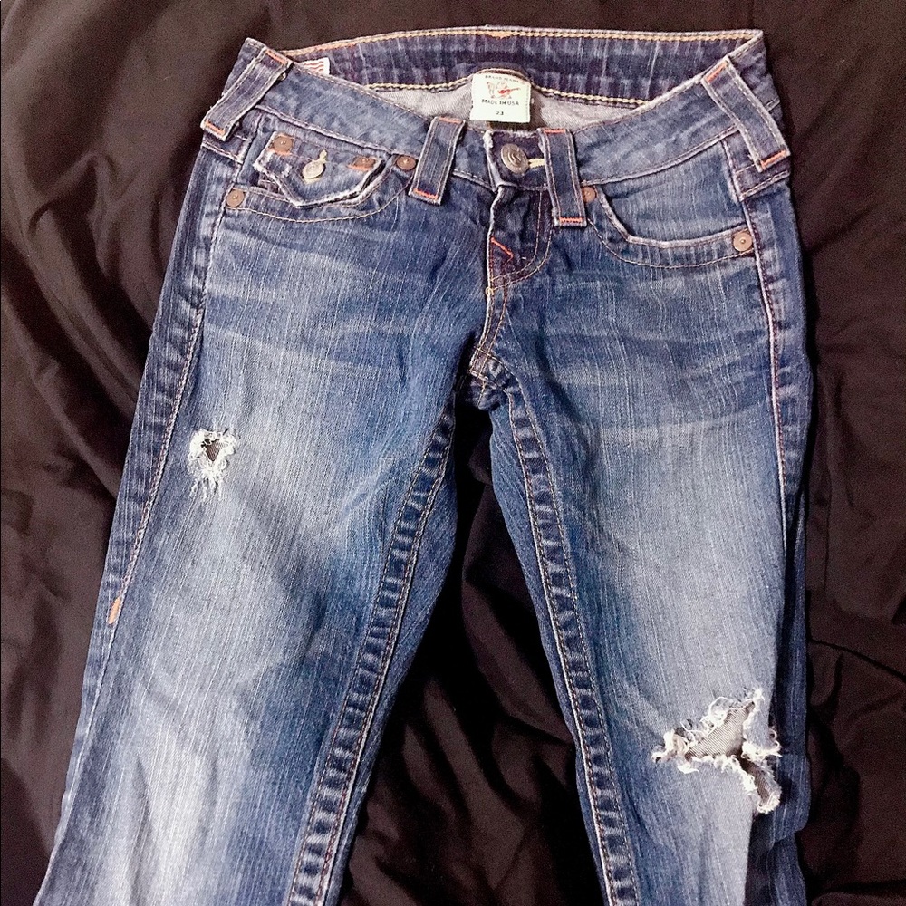 True Religion Billy Distressed Straight Jeans 23